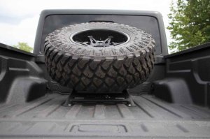 Jeep Gladiator JT Tire Carrier - Fishbone Offroad - In-Bed - Black - `20-`27